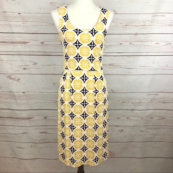 Boden Dresses & Skirts - Boden Mod Lemon Print Geometric Print Dress